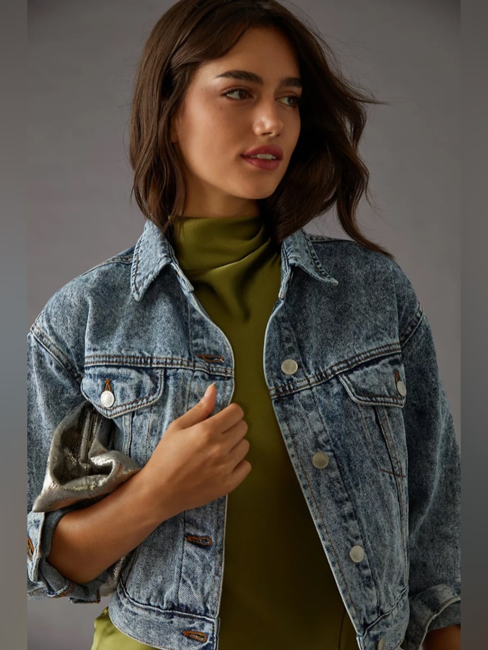 AVEC LES FILLES DENIM TRUCKER JACKET